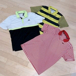 Bundle of 3 men’s golf/polo shirts Nike and Adidas